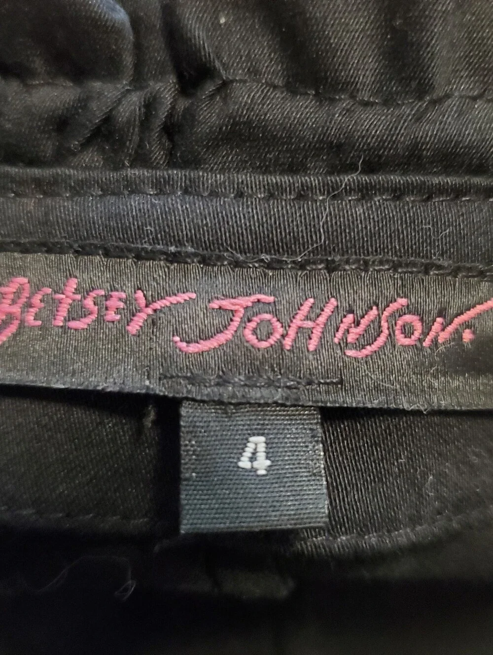Vintage Betsey Johnson Black Bustle Blouse Goth Vampy Steam punk Cotton Y2K - Picture 10 of 16